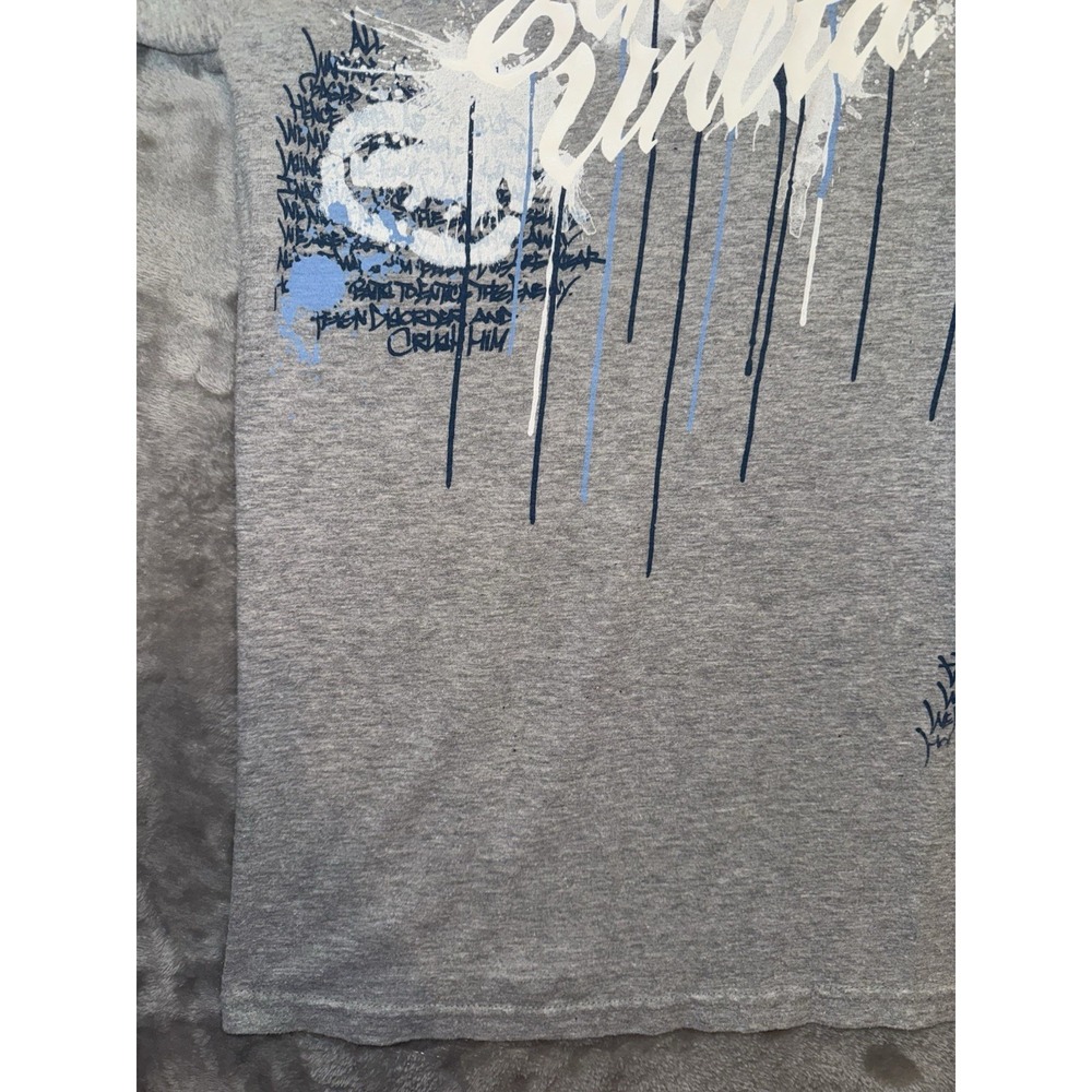 Ecko Unltd Rhino T Shirt Drip Paint Streetwear Y2K Style Heather Gray Mens XL - Picture 5 of 16